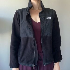 North Face Zip Fleece Denali Size Medium Black